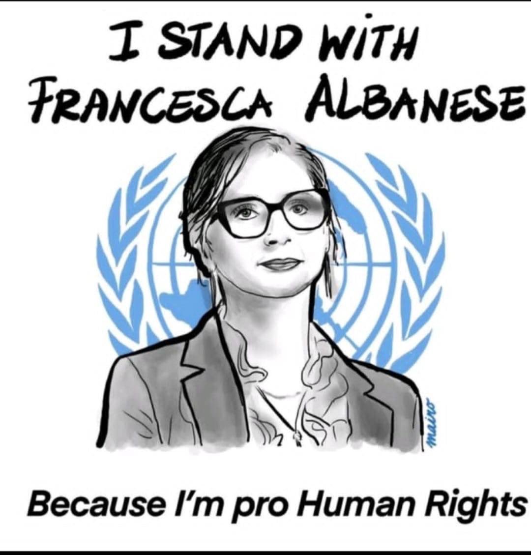 schweizermel's tweet photo. We are ruled by Politicians who support the collective genocide against the Palestinians - I stand with @FranceskAlbs, the very first female special rapporteur to the illegally occupied Palestinian Territories, a brilliant lawyer and a fierce defendant of international law and human rights ❤️‍🔥❤️‍🔥We want her to STAY! Her mandate must be renewed!