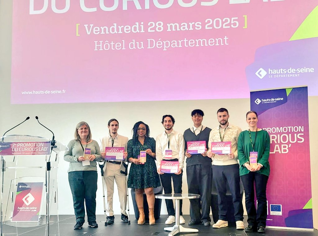 mgarry14's tweet photo. 🚀 La 7ème ed du #CuriousLab des @hautsdeseinefr a reuni hier des étudiants de l'@ESILVparis et de l'@IIMparis pour la restitution de leurs travaux sur les projets #innovants à implémenter dans les #collectivités
Un grand 👏aux #étudiants pour la qualité des projets présentés. https://t.co/OKXc9L3bAp