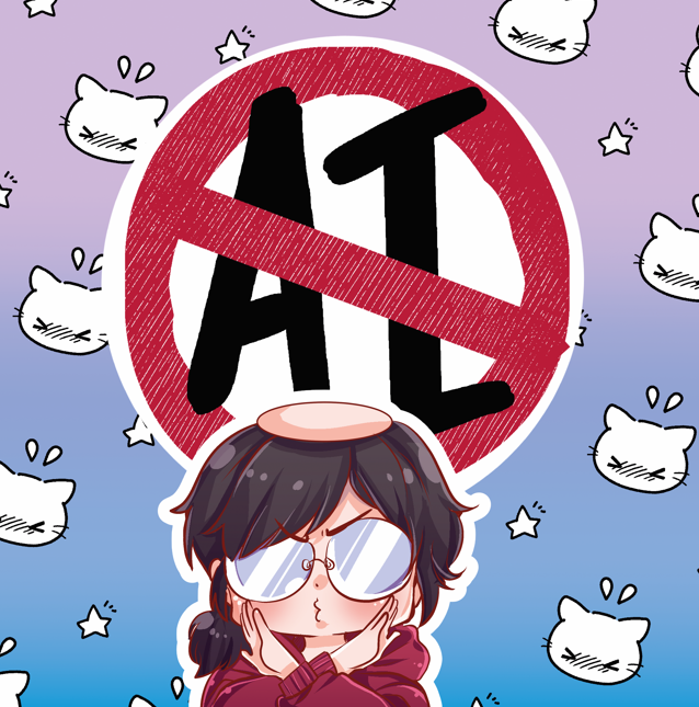 I'll say it again. I'll repeat it no matter what, as many times as necessary; this account is anti A*I.
I work with my own two hands. I imagine and create illustrations and comics with lots of hard work and effort and I'm a human being.
Whatever A*I does, it's not art.
Period.