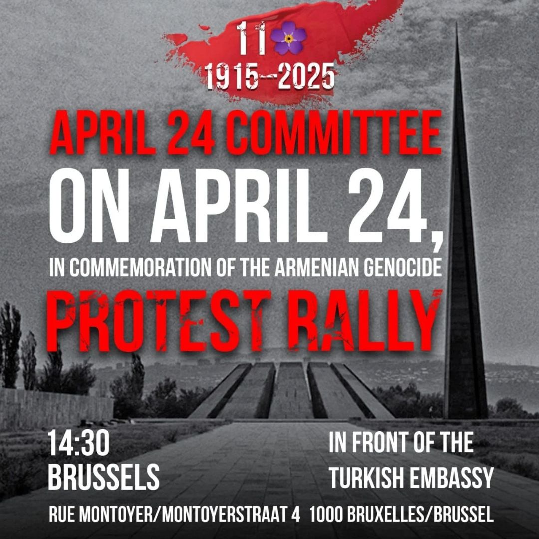 CDCAbelgium's tweet photo. 📢‼️Op 24 april, ter gelegenheid van de jaarlijkse herdenking van de Armeense genocide, verzamelen wij ons voor de Turkse ambassade, gelegen op Montoyerstraat 4 in Brussel. Hier zullen wij een protestactie houden, georganiseerd door het Comité van 24 april. https://t.co/FJnfCS4evn