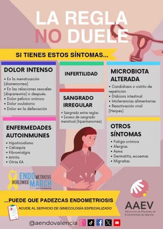 AjuntamentVLC's tweet photo. 📢 La Asociación de Afectadas de #Endometriosis de #València está hoy junto al Ayuntamiento, en el marco de la iniciativa #Endomarch, para visibilizar la enfermedad: 

⏰ 10-12h. Mesa informativa
⏰ 12h. Manifiesto 
📺 Campaña en mupis digitales al lado de la fachada consistorial https://t.co/2uWT9e81H8