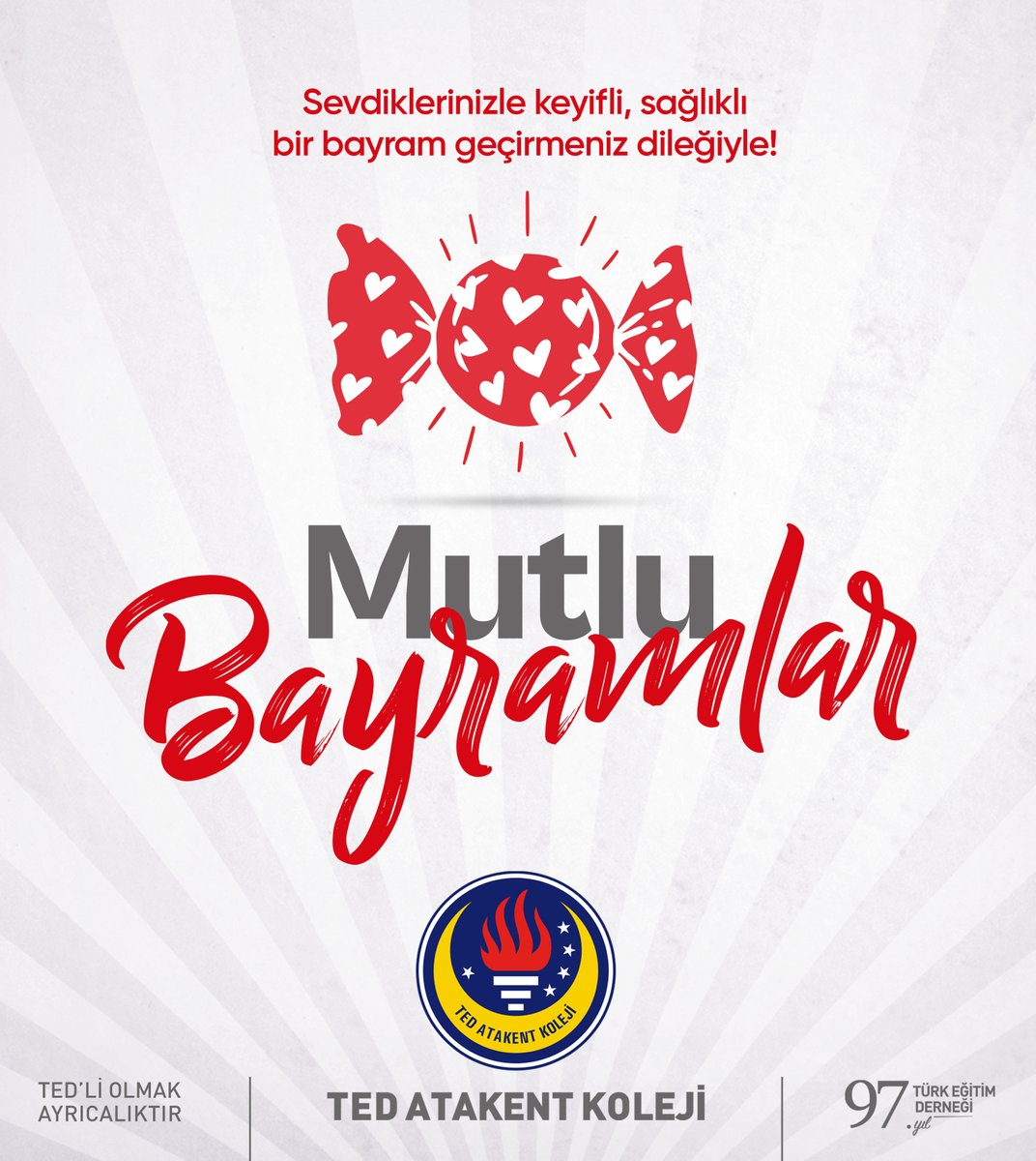 Bayramın huzur, sağlık ve mutluluk getirmesini dileriz.

Bayramımız Kutlu Olsun!