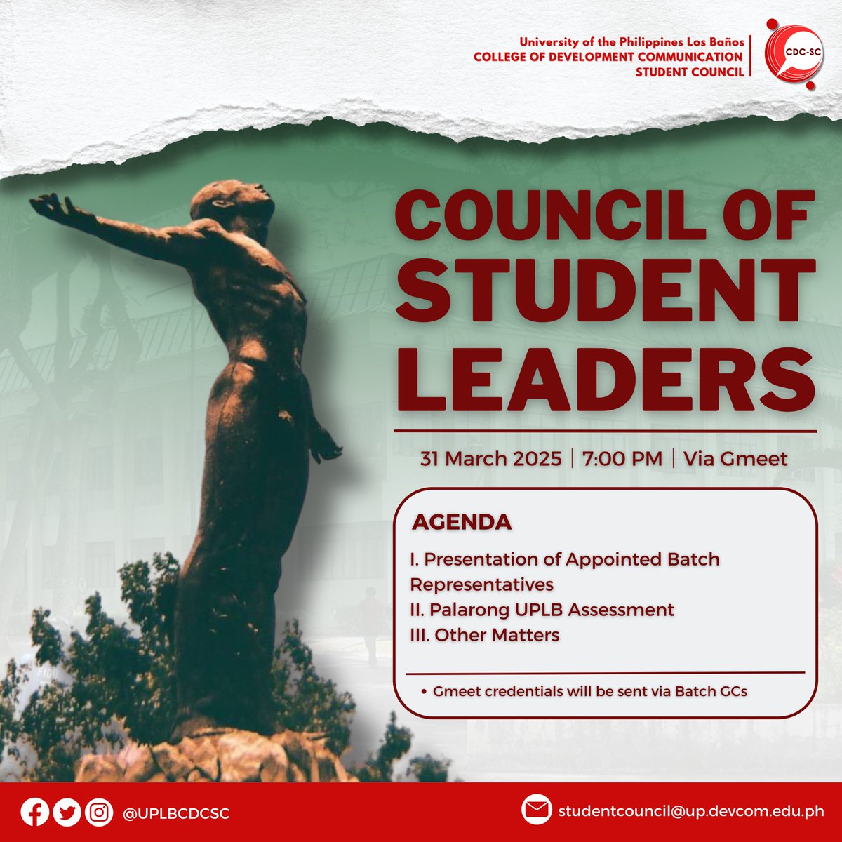 UPLBCDCSC's tweet photo. 𝐏𝐀𝐍𝐀𝐖𝐀𝐆𝐀𝐍 𝐒𝐀 𝐋𝐀𝐇𝐀𝐓 𝐍𝐆 𝐌𝐆𝐀 𝐌𝐀𝐆-𝐀𝐀𝐑𝐀𝐋 𝐀𝐓 𝐎𝐑𝐆𝐀𝐍𝐈𝐒𝐀𝐒𝐘𝐎𝐍 𝐒𝐀 𝐊𝐎𝐋𝐄𝐇𝐈𝐘𝐎 𝐍𝐆 𝐊𝐎𝐌𝐔𝐍𝐈𝐊𝐀𝐒𝐘𝐎𝐍𝐆 𝐏𝐀𝐍𝐆𝐊𝐀𝐔𝐍𝐋𝐀𝐑𝐀𝐍 │𝐂𝐒𝐋 https://t.co/WMxgxNHlT3