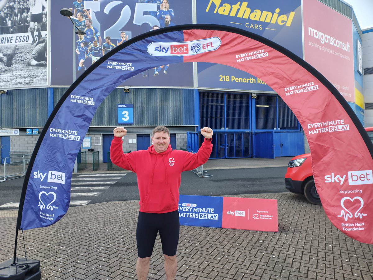 BHF Cymru (@bhfcymru) on Twitter photo . <a href="/TheBHF/">British Heart Foundation</a> Every Minute Matters Relay with <a href="/SkyBet/">Sky Bet</a> and <a href="/EFL/">EFL</a> has just left <a href="/CardiffCityFC/">Cardiff City FC</a> Stadium ⚽🚲🫀
Pob lwc i <a href="/RhodriThomasBHF/">Rhodri Thomas</a> and the team of riders who will make their way to the <a href="/SwansOfficial/">Swansea City AFC</a> Stadium this morning as part of the 4000km relay 🚴♥️ . <a href="/TheBHF/">British Heart Foundation</a> Every Minute Matters Relay with <a href="/SkyBet/">Sky Bet</a> and <a href="/EFL/">EFL</a> has just left <a href="/CardiffCityFC/">Cardiff City FC</a> Stadium ⚽🚲🫀
Pob lwc i <a href="/RhodriThomasBHF/">Rhodri Thomas</a> and the team of riders who will make their way to the <a href="/SwansOfficial/">Swansea City AFC</a> Stadium this morning as part of the 4000km relay 🚴♥️