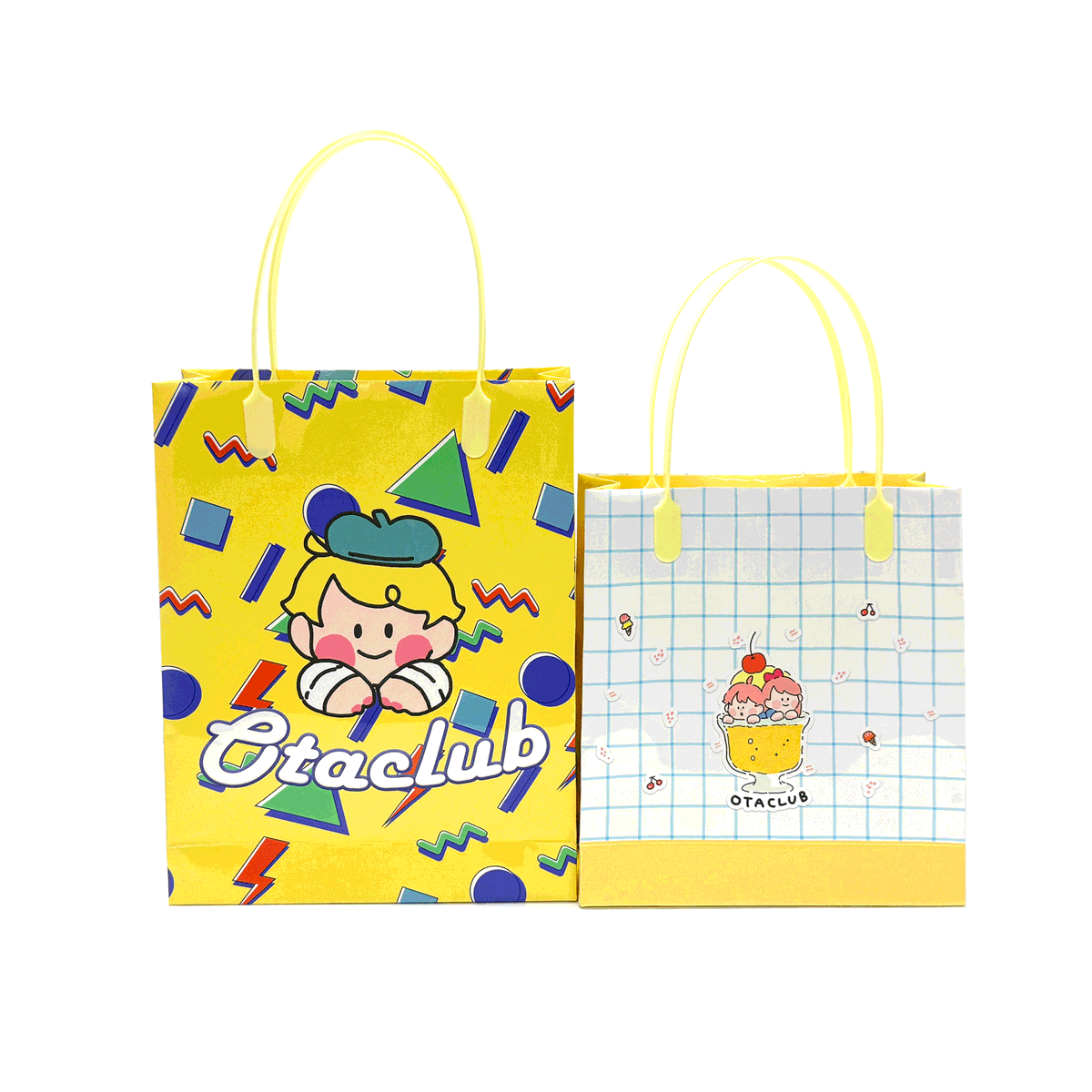 otaclub's tweet photo. 【新商品開発中】明日には紙袋が実装される予定です！よろしくお願いいたします！
