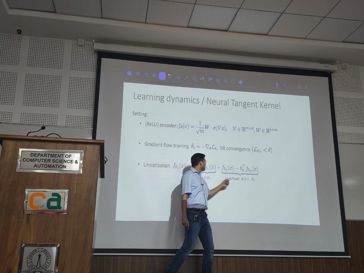 We had the pleasure of hosting our amazing <a href="/StatsMLatIISc/">Statistics and Machine Learning Group @ IISc</a> alumni Debarghya Ghoshdastidar, who shared his recent works on understanding self-supervised learning. Great discussions, valuable advice, and a reminder of the strong community we’re building.