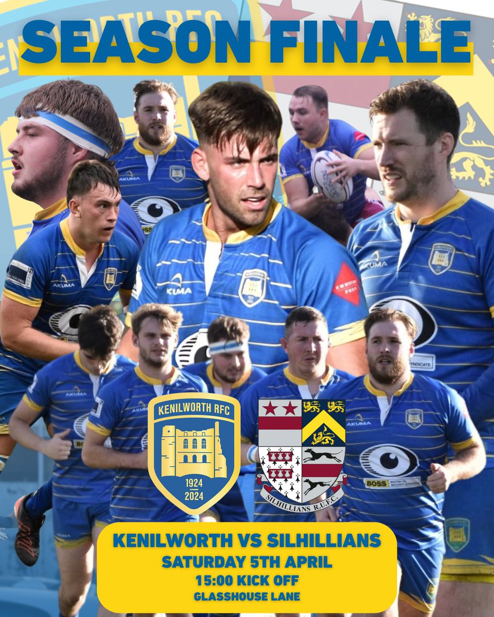 kenilworthrugby's tweet photo. ๐๐๐๐๐๐ ๐
๐๐๐๐๐๐ฅ
Next weekend we face Silhillians in our final game of the season. Make sure to get down to Glasshouse Lane to cheer on the lads!
๐
Saturday 5th April
๐Kenilworth Rugby Club
๐15:00 Kick Off
#ComeOnKens #kenfamily #buildthecastle https://t.co/Orr7OQn6YE