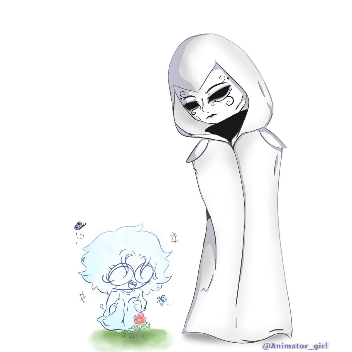 AnimatorWith's tweet photo. 👀 ... مش عارفه اقول ايه بس *أرمي الرسمه*  خدوا دي 
∆ الشخصيات:
• روديون 🖤
• ماري 🤍

.
.
.

#ocs #fantasy #draw #ibis_paint #ghost #explore #ايبيس_باينت #رسم #شخصيات #خيال # شبح #إكسبلور https://t.co/WEqtCzotWp