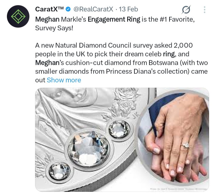 Phone_Kay's tweet photo. With decline in diamonds sales, Botswana diamonds need the #MeghanEffect. Please make Meghan, The Duchess of Sussex @DeBeers global brand ambassador
@BogoloKenewendo @duma_boko @Ndaba_Gaolathe @BWGovernment @minerals_energy @debeersgroup @DeBeers @CompanyDebswana @AngloAmerican https://t.co/p6gs5jACvu