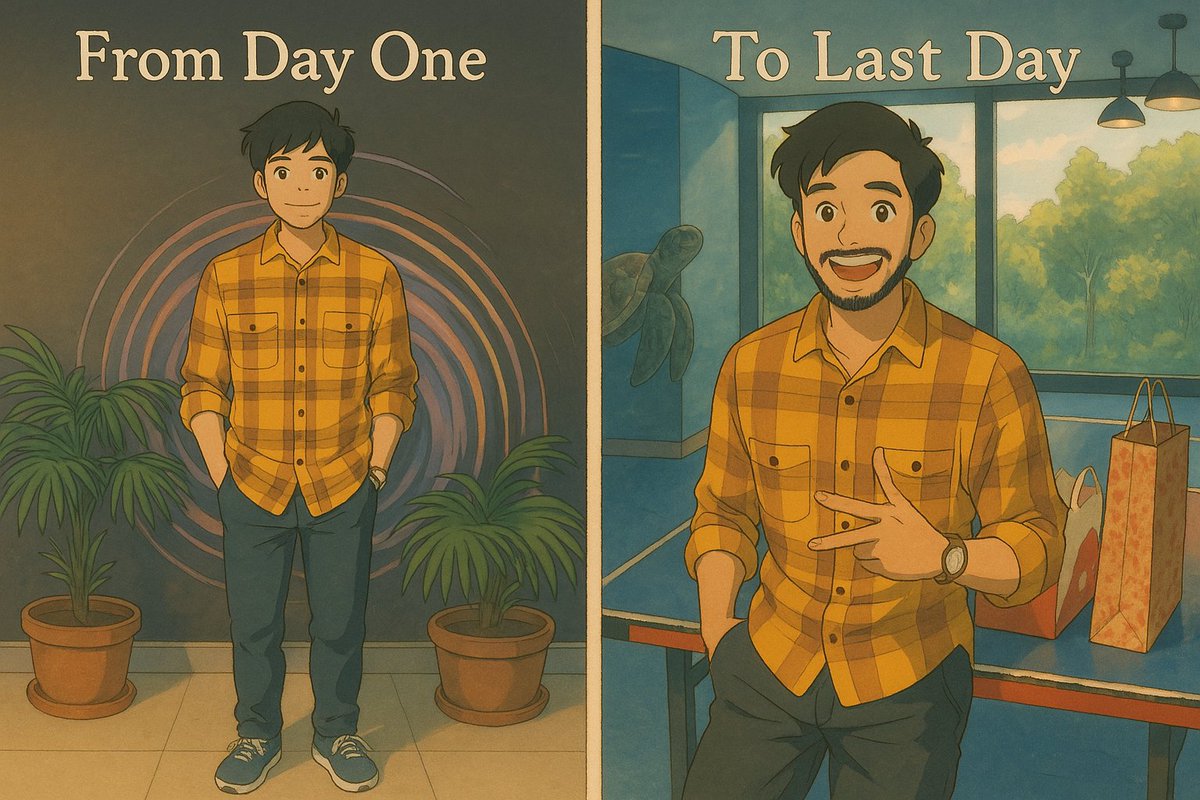 Ayushiism's tweet photo. From fresher vibes & awkwardness to a full-on corporate guy — confident & packed with memories.
Amdocs, you weren’t just my first company, you were my first story.
Thank you for everything!
#LifeAtAmdocs #Bittersweet #GhibliVibes https://t.co/AYQantWEWs