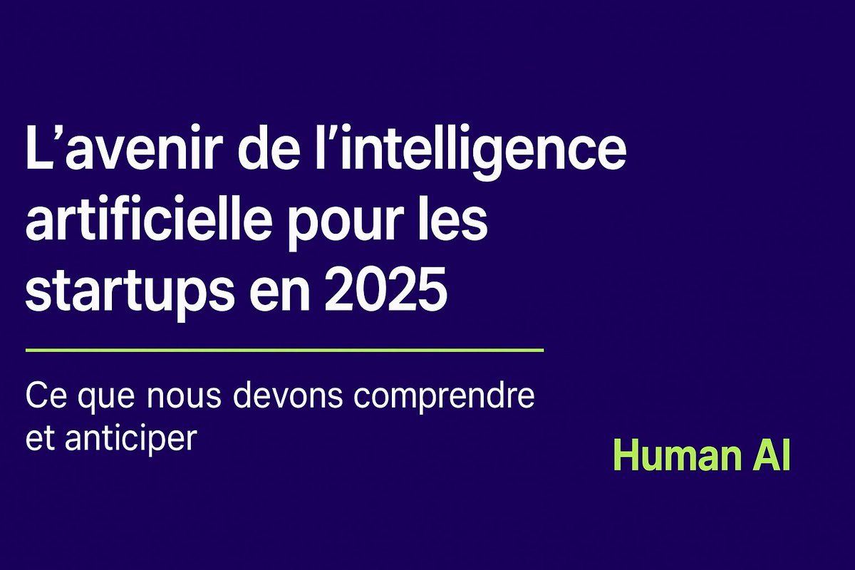 JrHumanAI's tweet image. L&apos;avenir de l&apos;intelligence artificielle - IA : Perspectives pour les startups 2025

linkedin.com/pulse/lavenir-…
