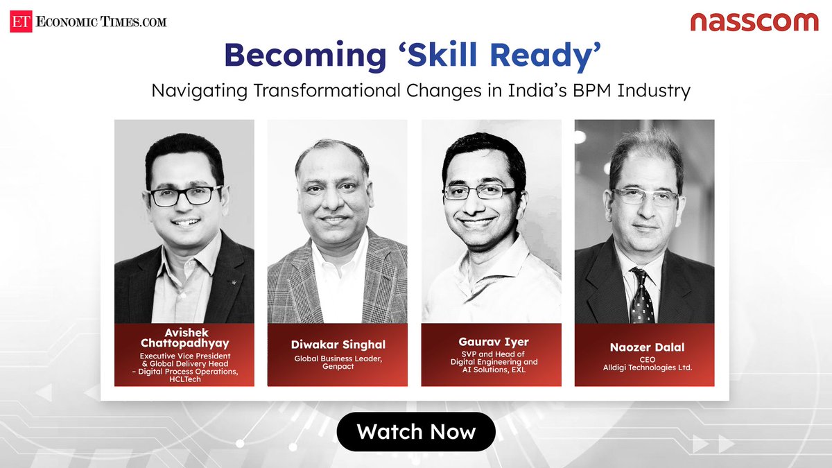 Our CEO, Naozer Dalal, recently participated in an exclusive webinar organised by nasscom to discuss how AI, GenAI, and Hyperautomation are shaping the future of business operations.
Watch now and explore the future of BPM bit.ly/4bBIVG8
#BPM #AI #GenAI #Hyperautomation