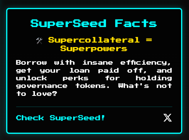 🧵4/
👾 For Gamers &amp; DeFi Degens: Enjoy the nostalgic Tetris vibes 🎮 with an exciting twist. See <a href="/superseed/"></a>’s protocol in action as you play. 𝗧𝗲𝘁𝗿𝗶𝗦𝗲𝗲𝗱 is themed with 𝙎𝙪𝙥𝙚𝙧𝙎𝙚𝙚𝙙 facts and info throughout, so you’re learning while stacking blocks! 🧠💡