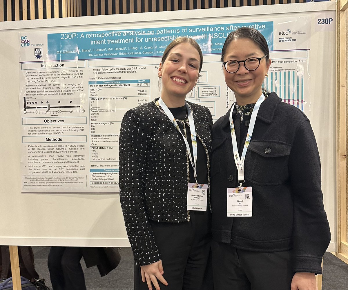 MF_damours's tweet photo. #ELCC2025 in Paris - grateful for my mentor @CherylHoMD1 👸🏻
@bccancerfdn @BCCancer https://t.co/EhMoUnVyTP