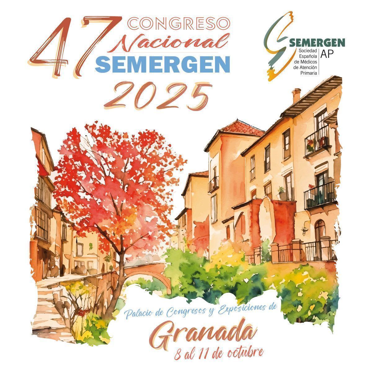 🆙 #SEMERGEN25  
👉 47º Congreso Nacional de SEMERGEN
 📅8 a 11 de Octubre 📍GRANADA