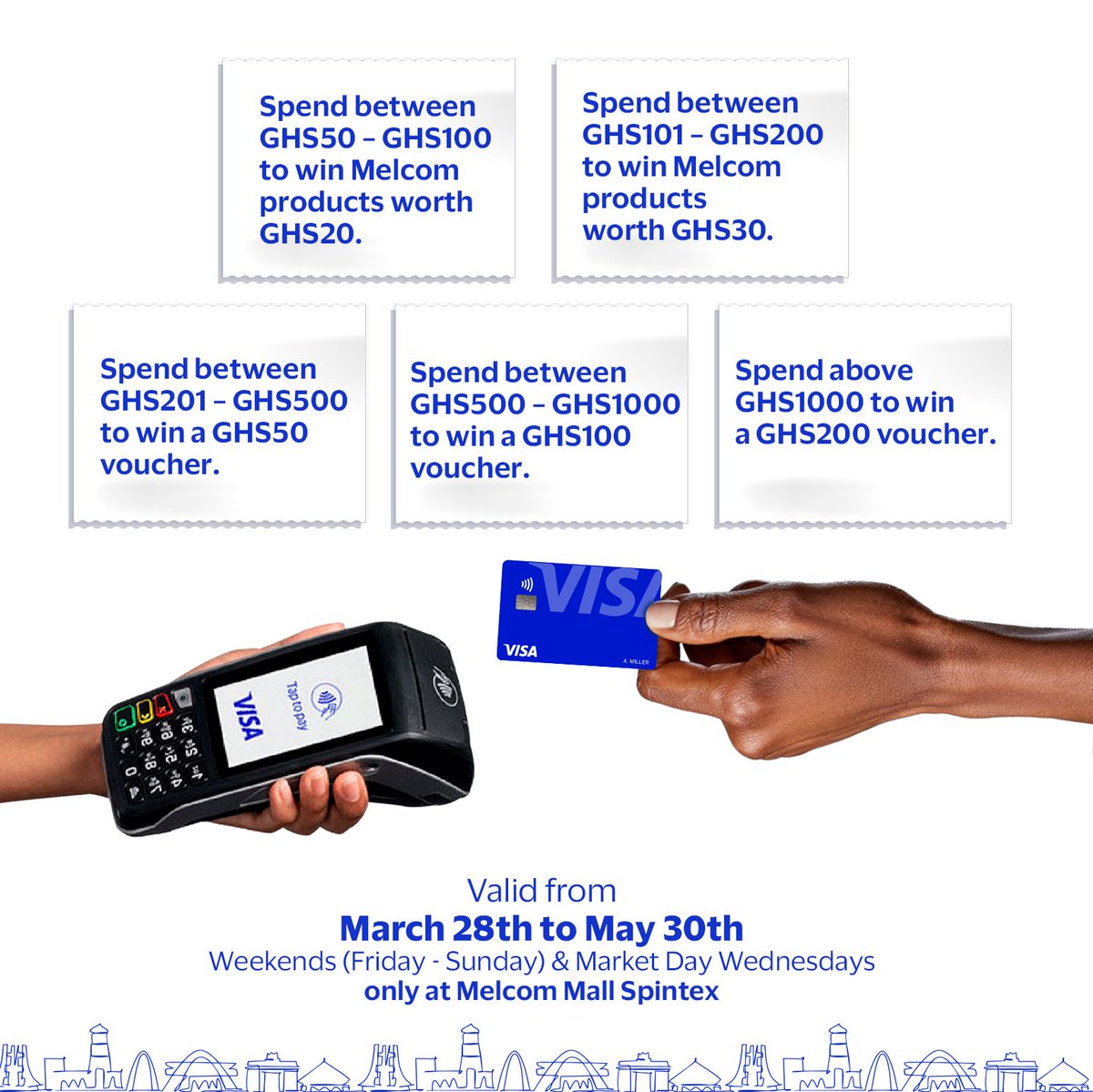 Joy997FM's tweet photo. #Ad From a tap to a tasty treat! Enjoy fast, easy, and reliable payments with Visa Contactless at Melcom. Buy your favorite food and drinks, and spend to win amazing rewards! https://t.co/XhzIeI9SNS