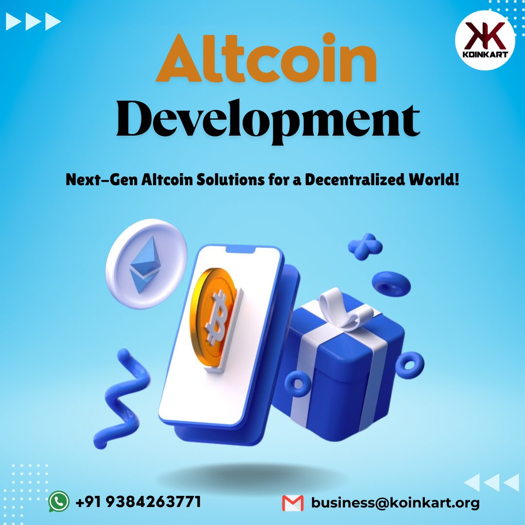 KoinKart's tweet image. We are a superior Altcoin development company, crafting high-performance blockchain solutions. From custom tokens to full crypto ecosystems, we ensure seamless development &amp;amp; deployment

Visit: koinkart.org/altcoin-develo…

#AltcoinDevelopment #TokenDevelopment #USA #UK  #India #UAE