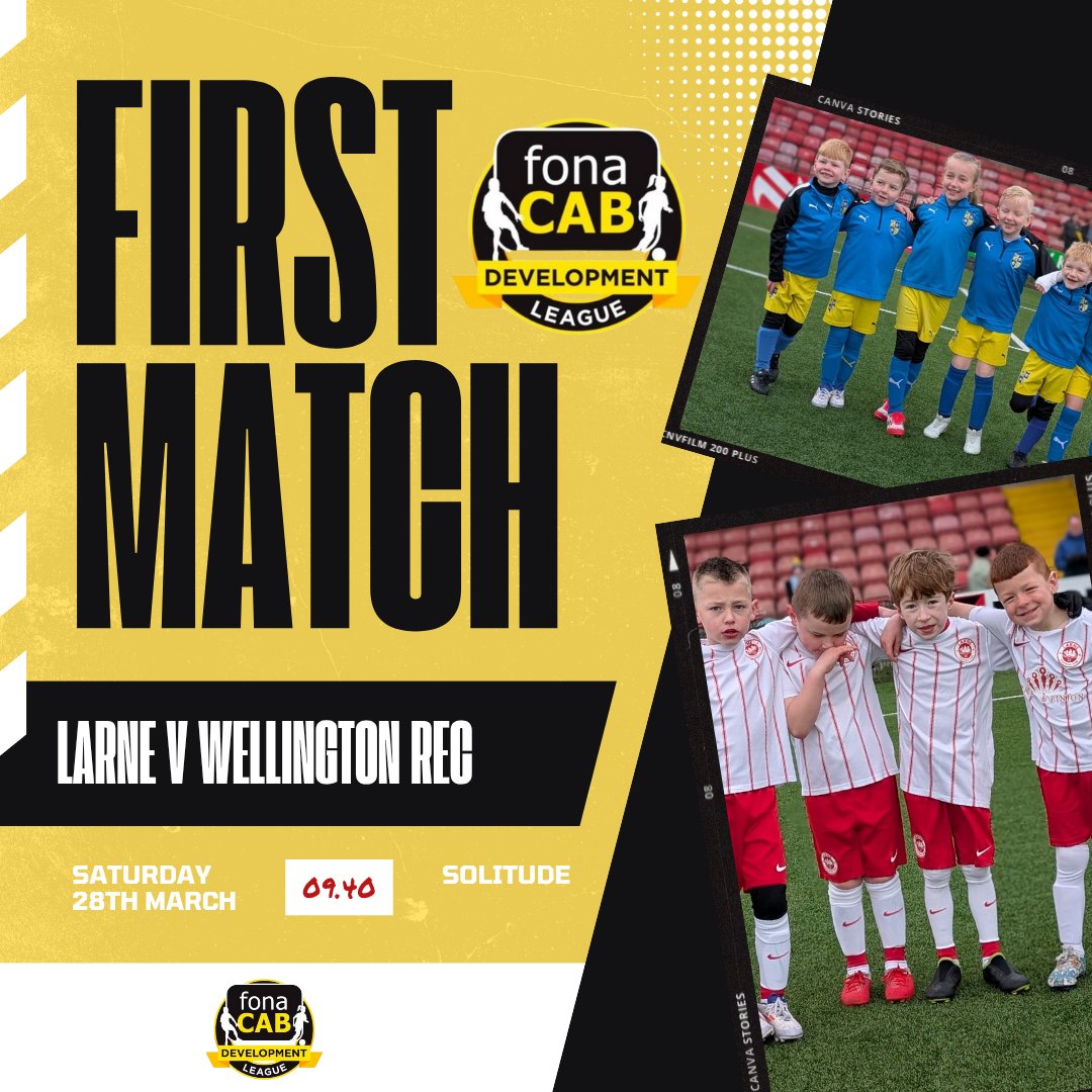East Antrim derby underway! Larne vs Wellington Rec 2018s kicking off now at Solitude.