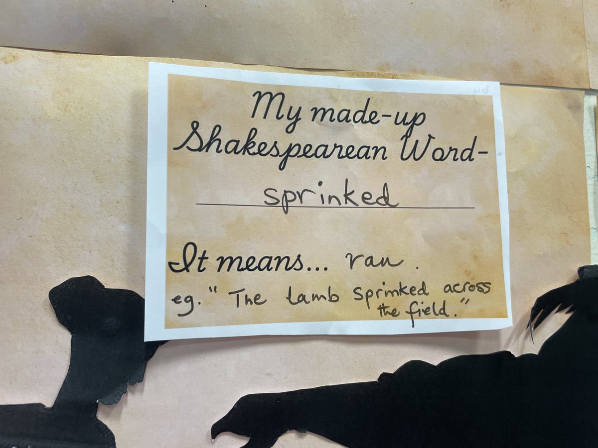 TraffLibraries's tweet image. In honor of Shakespeare Week, our library has been abuzz with the spirit of the Bard! Our wonderful customers have put on their creative hats and conjured up some delightful, made-up Shakespearean words. 
#ShakespeareWeek #LibraryFun #CreativeWords