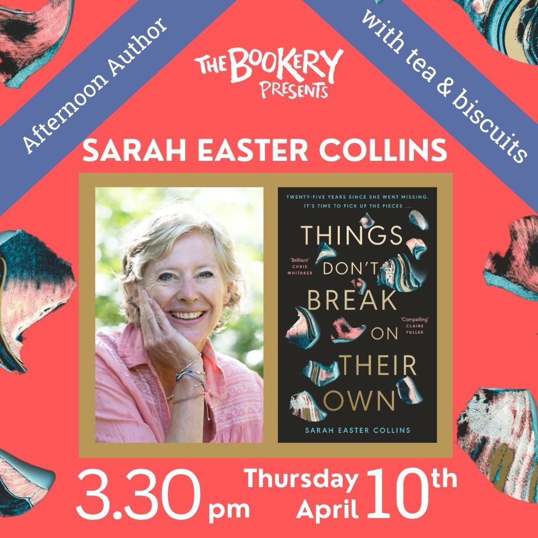 NEW DATE! <a href="/saraheastercols/">Sarah Easter Collins</a> will be at the The Bookery on Thursday 10th April talking about her new book Things Don't Break On Their Own, to coincide with the paperback release. Free event - all welcome - no need to register #Crediton #WhatsOn
