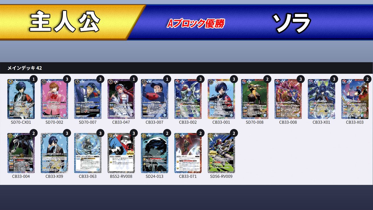 ペルソナ限 主人公デッキ用メモ(主人公/汎用編) 随時更新