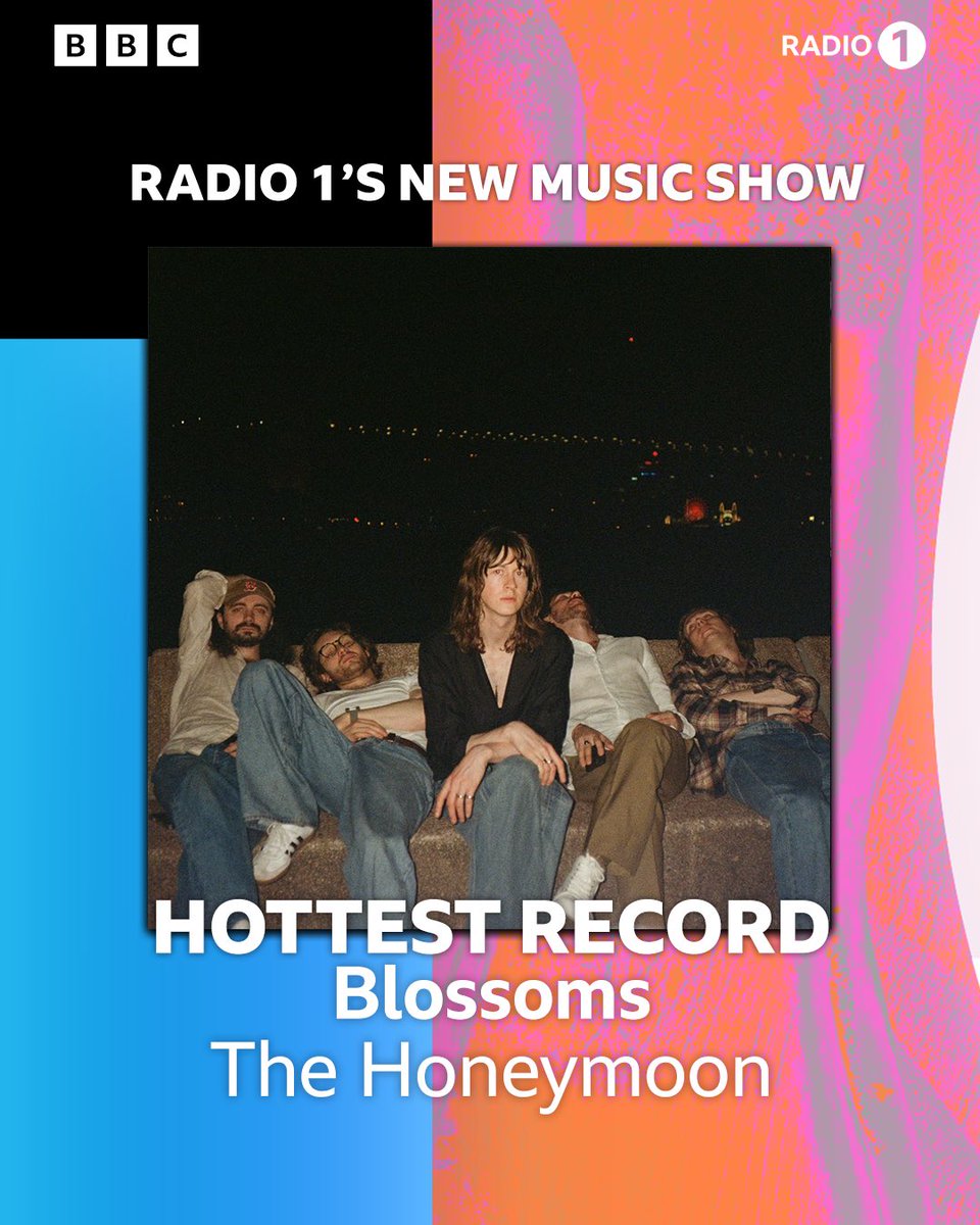 BLOSSOMS (@blossomsband) on Twitter photo Pleasure to say we’ll be on the Jack Saunders <a href="/BBCR1/">BBC Radio 1</a> New Music Show on Monday at 6PM with our new single ‘The Honeymoon’ 🦍 Pleasure to say we’ll be on the Jack Saunders <a href="/BBCR1/">BBC Radio 1</a> New Music Show on Monday at 6PM with our new single ‘The Honeymoon’ 🦍