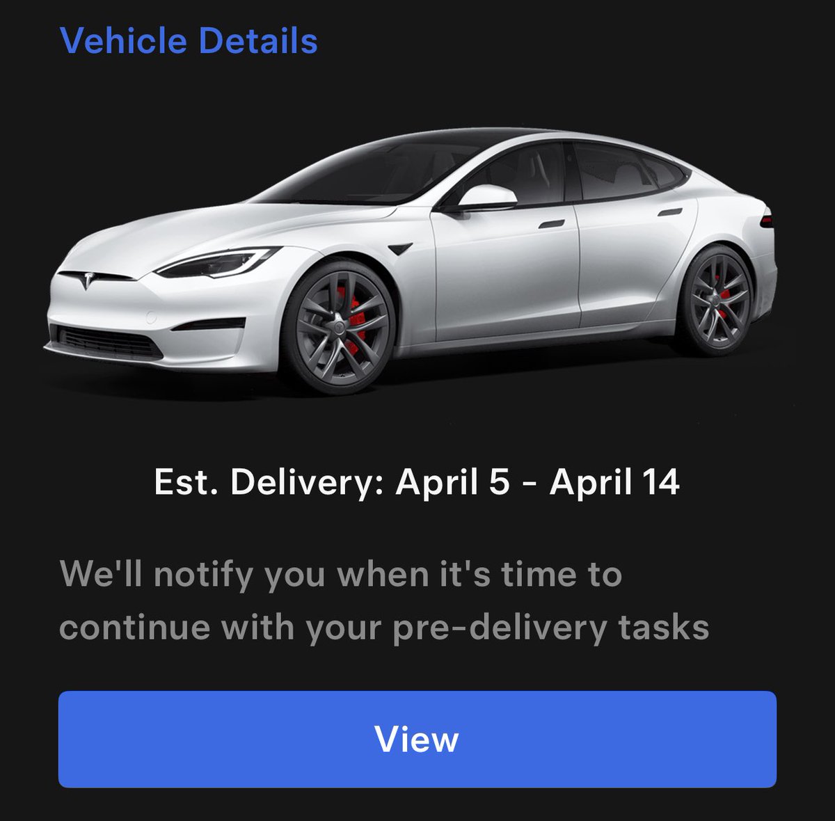 Delivery date updated!  LFG!