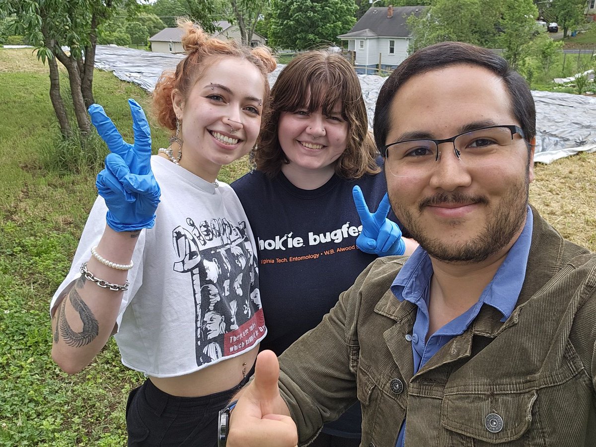 A big shout out to Kuharmy PhD student Demian Nunez, who was busy this Saturday morning setting out cucumber beetle traps at the farm.  This semester, Demian got a paper published and three grants funded and is about to begin his written prelims this coming week.