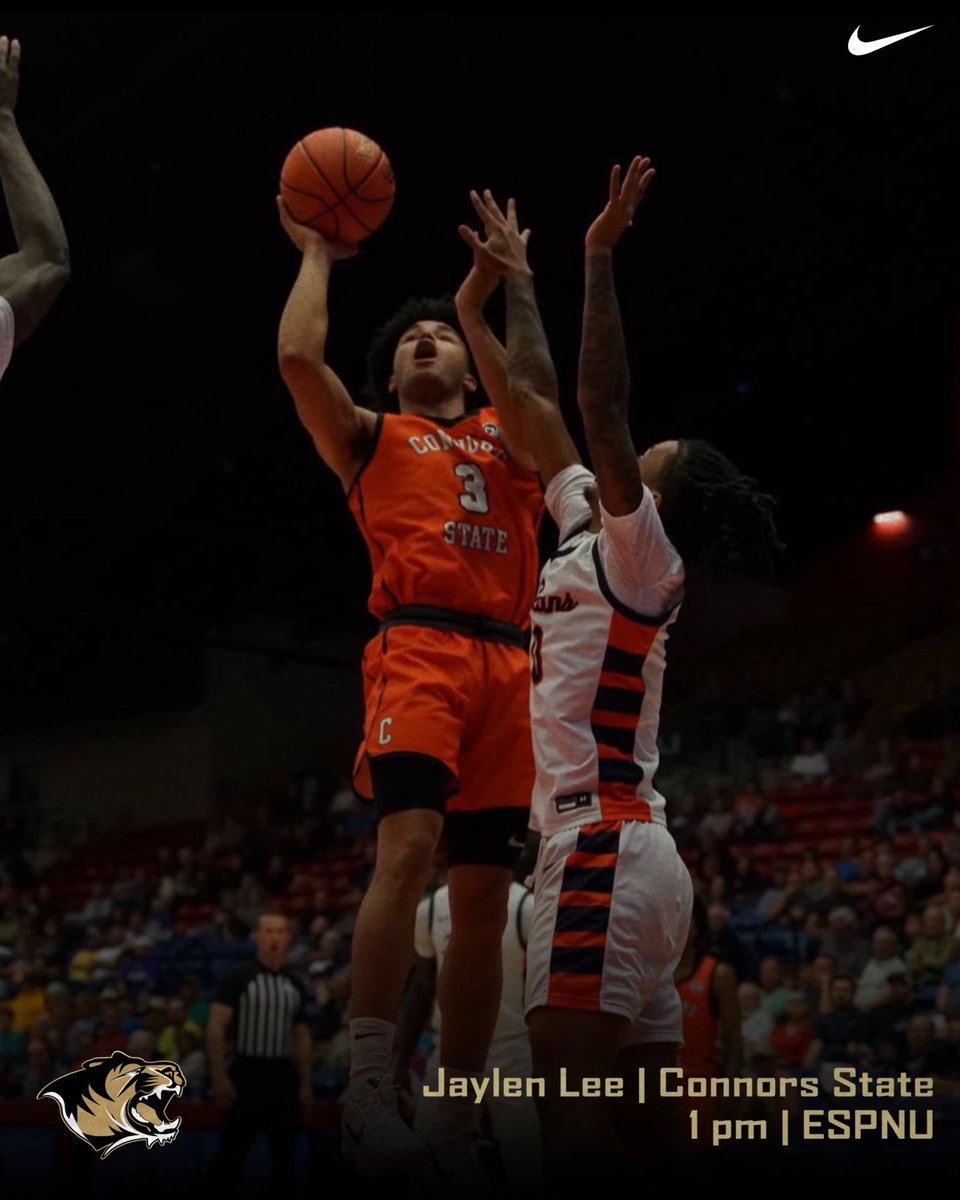 Bentonville High School Basketball (@bville_hoops1) on Twitter photo Check out former Tiger <a href="/JLee2023/">Jaylen Lee</a> and his <a href="/CSCMBB/">Connors State Men's Basketball</a> team in the <a href="/NJCAA/">NJCAA</a> National Championship today at 1 pm on <a href="/ESPNU/">ESPNU</a>
🐯🏀 #Together #RecruitTigers Check out former Tiger <a href="/JLee2023/">Jaylen Lee</a> and his <a href="/CSCMBB/">Connors State Men's Basketball</a> team in the <a href="/NJCAA/">NJCAA</a> National Championship today at 1 pm on <a href="/ESPNU/">ESPNU</a>
🐯🏀 #Together #RecruitTigers