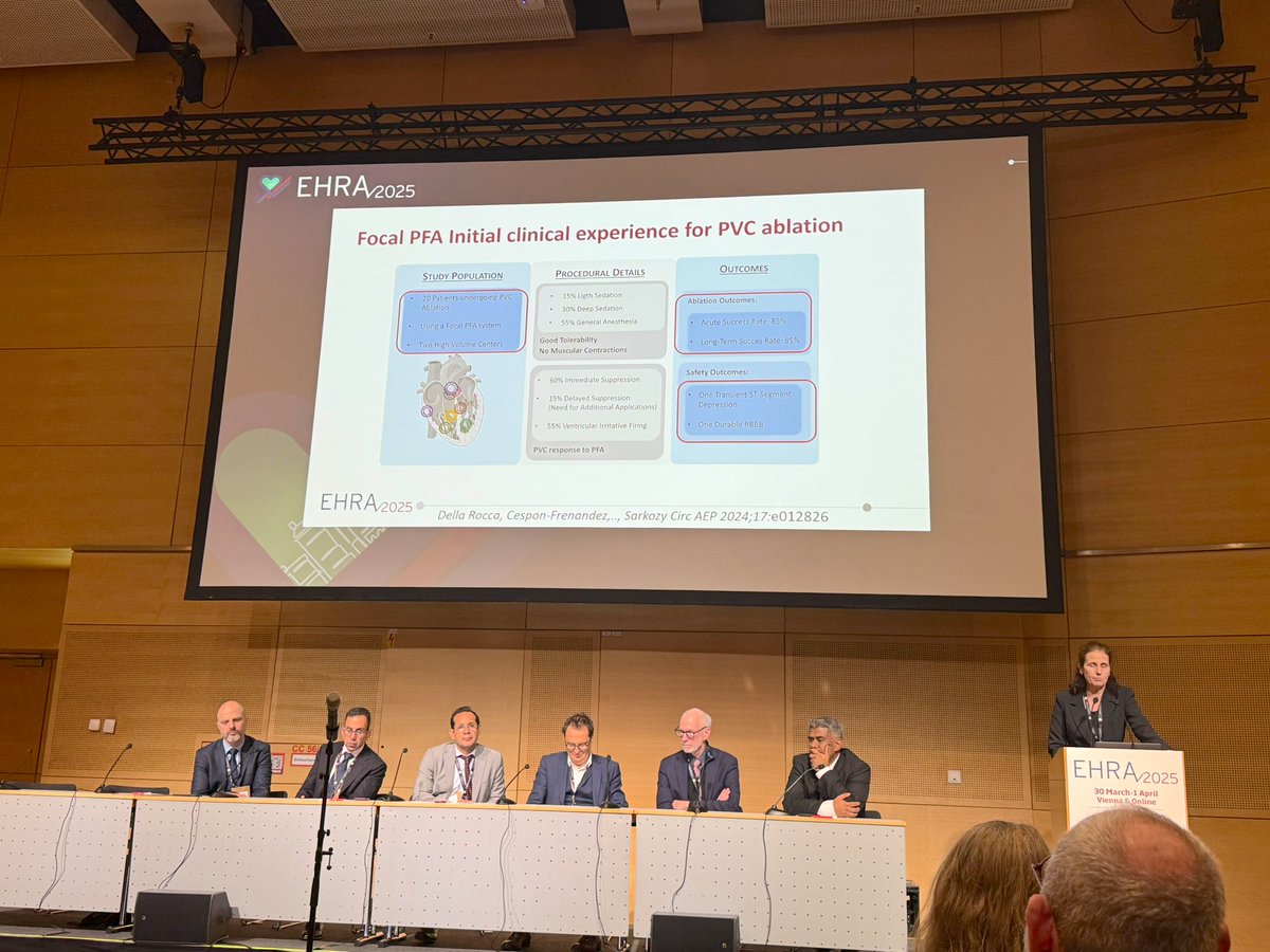 Augusto Meretta (@augustomeretta) on Twitter photo New technologies for VT ablation in #EHRA_ESC ablation innovation summit🇦🇹!
*Ultra-low cryo ablation ❄️ by <a href="/tomdepotter/">Tom De Potter</a>
*Needle VT ablation 💉 by W. Stevenson
*Histology of PFA lesions 🔬 by <a href="/jskoruth/">Jacob Koruth</a>
*VT PFA ablation ⚡ by <a href="/AndreaSarkozy/">Andrea Sarkozy</a> New technologies for VT ablation in #EHRA_ESC ablation innovation summit🇦🇹!
*Ultra-low cryo ablation ❄️ by <a href="/tomdepotter/">Tom De Potter</a>
*Needle VT ablation 💉 by W. Stevenson
*Histology of PFA lesions 🔬 by <a href="/jskoruth/">Jacob Koruth</a>
*VT PFA ablation ⚡ by <a href="/AndreaSarkozy/">Andrea Sarkozy</a>