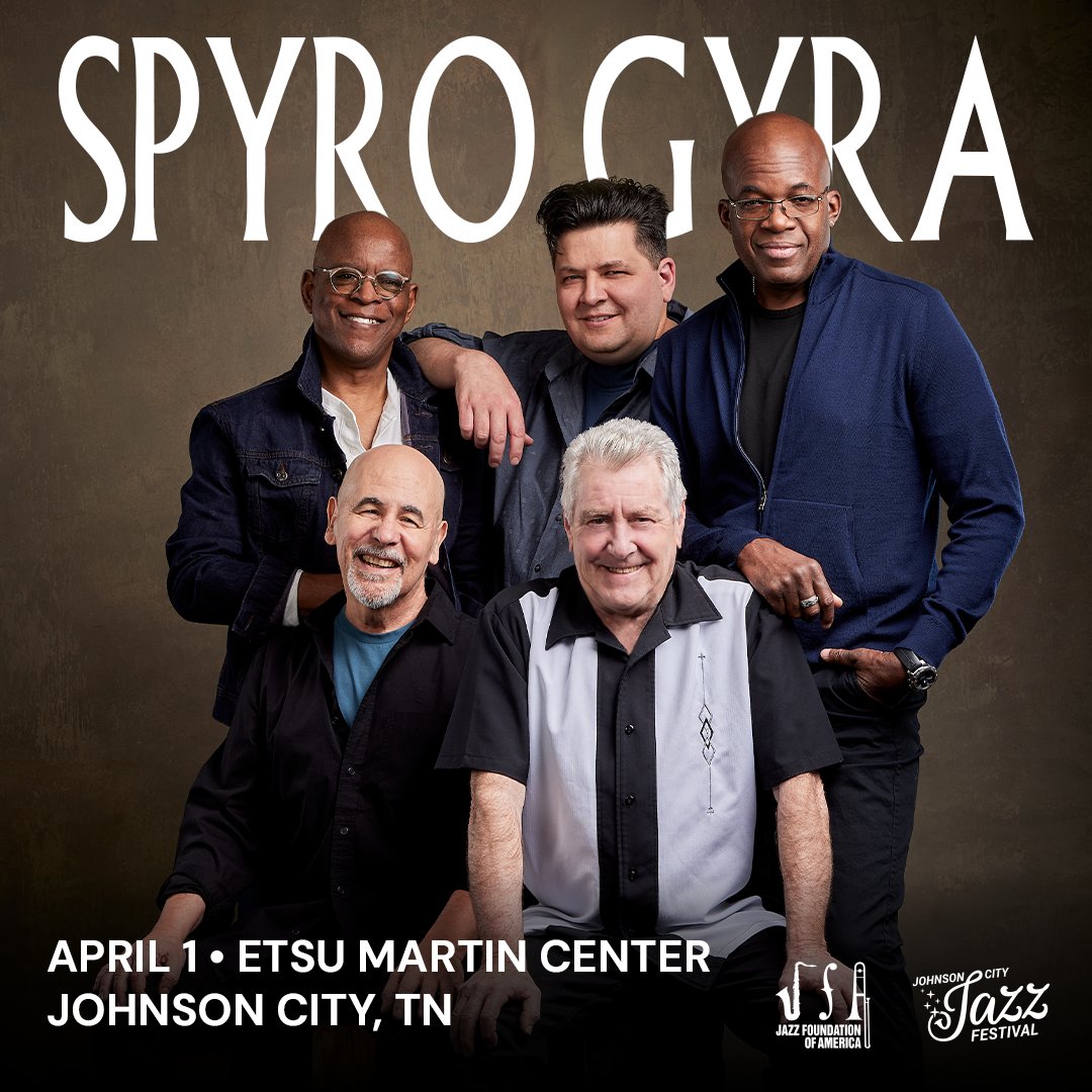 We're only three days away from Spyro Gyra, performing live April 1 at the Johnson City Jazz Festival!

Purchase your tickets today, and reserve your spot to see Spyro Gyra live! bit.ly/SpyroGyraMCA