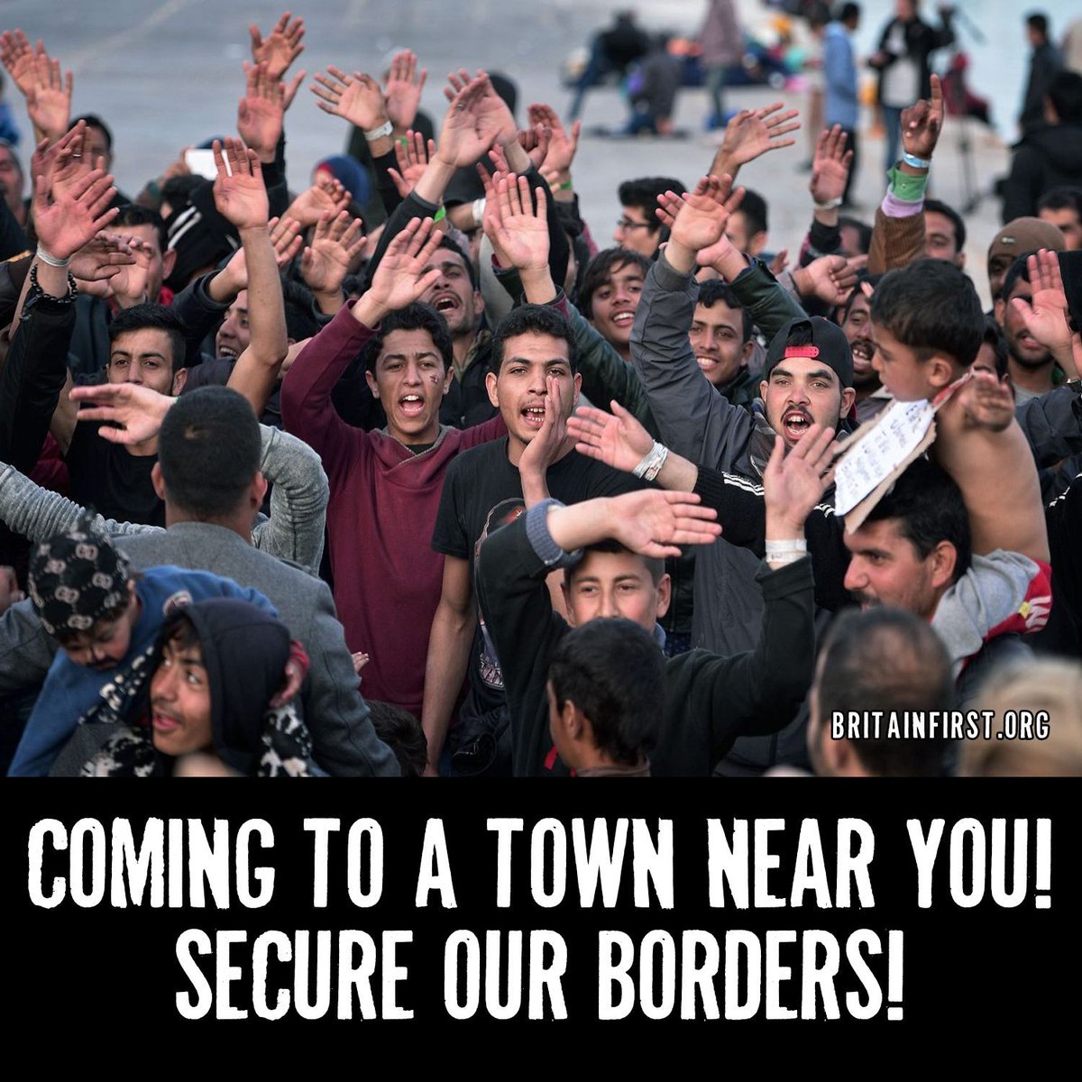 BFirstParty's tweet image. Britain First would never allow an open border policy. 
It's treasonous to risk the safety of our people. 
Remigration is our policy.
#SecureBorders #ProtectOurNation