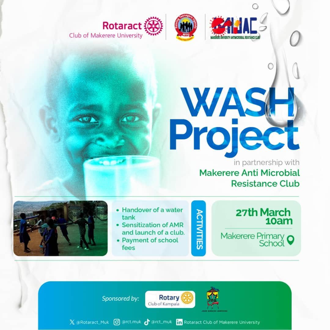 Rotaract_MUK's tweet image. On the 27th of March Rotaract Makerere together with MUAC and RTU took the initiative to handover a water tank 💧to the community of Makerere P/S and also launch a club. 

Together 🤝let’s continue to be the reason for a healthy tomorrow.

#Washproject🤗
#PRTeam
#rctmuk