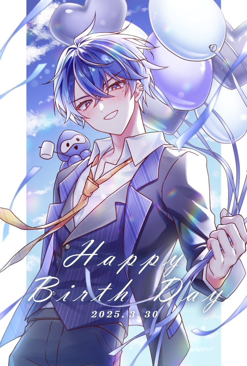 藍月すりっぷ 誕生日缶バッジ 藍月すりっぷ 2025年誕生日記念 グッズ - 藍月すりっぷ
