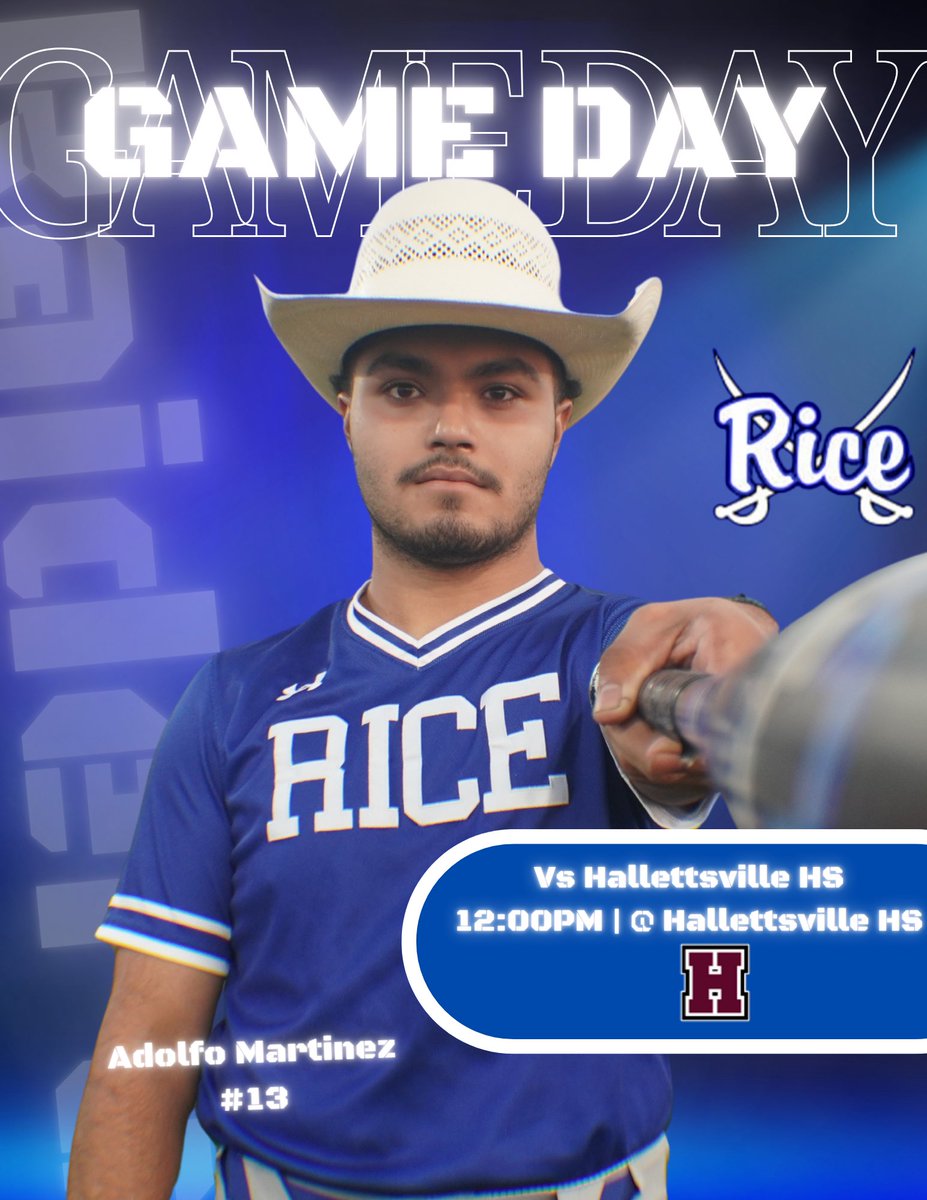 RiceHS_Baseball's tweet photo. Gameday
The Raiders are back in action
⏰JV 10AM Varsity 12PM
📍Hallettsville, TX
@ricehsraiders @3ATxHsBaseball
#SwampBall #DiamondRaiders https://t.co/CVr7ZLKNgG