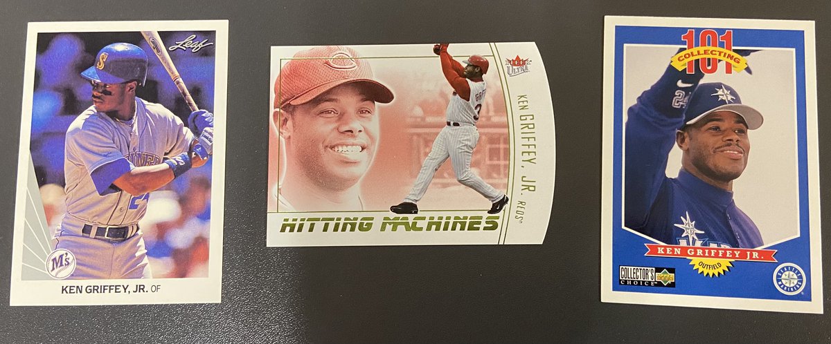 Ken Griffey Jr’s 

Leaf $5
Hitting Machines $4
Collectors choice $2

Take all for $9 + ship

Add $1 PWE or $5 BMWT