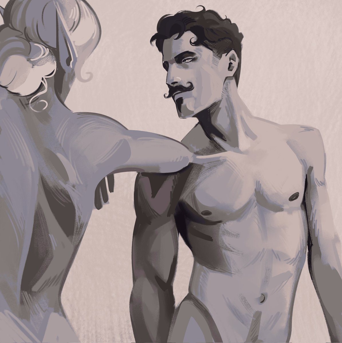 Exchanging glances 

#DragonAge #DorianPavus