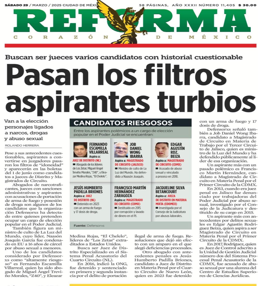 kenialopezr's tweet image. Este el es poder judicial que soñó López Obrador:
-Abogados de narcotráficantes.
-Detenidos por traer armas y drogas.
-Acusados de abuso sexual.
-Abogados destituidos por corrupción y lavado de dinero.
¡Ya basta!