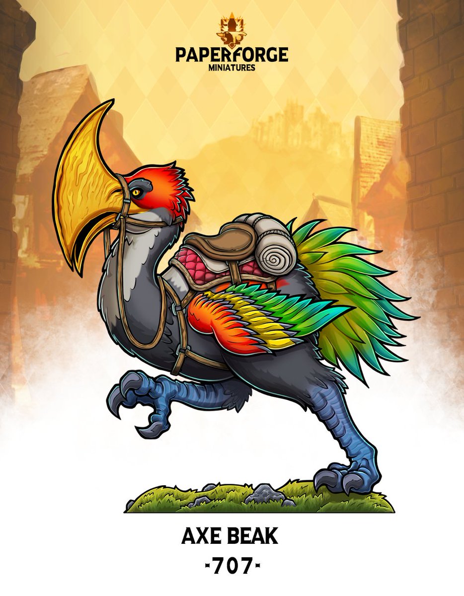 Slash your travel time with this Axe Beak mount, easy to ride and ready to fight by your side should the opportunity arise.
You can get the paper mini and #VTT Tokens here :
patreon.com/posts/707-resk…
#dnd #ttrpg #dnd5e #rpg #mount