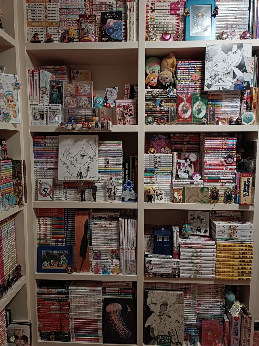 Última actualización de la shojoteca (aunque haya un huequito de demo masculina en la parte inferior) Cuando estoy estresada me gusta ir a mirarla, me da mucha paz.