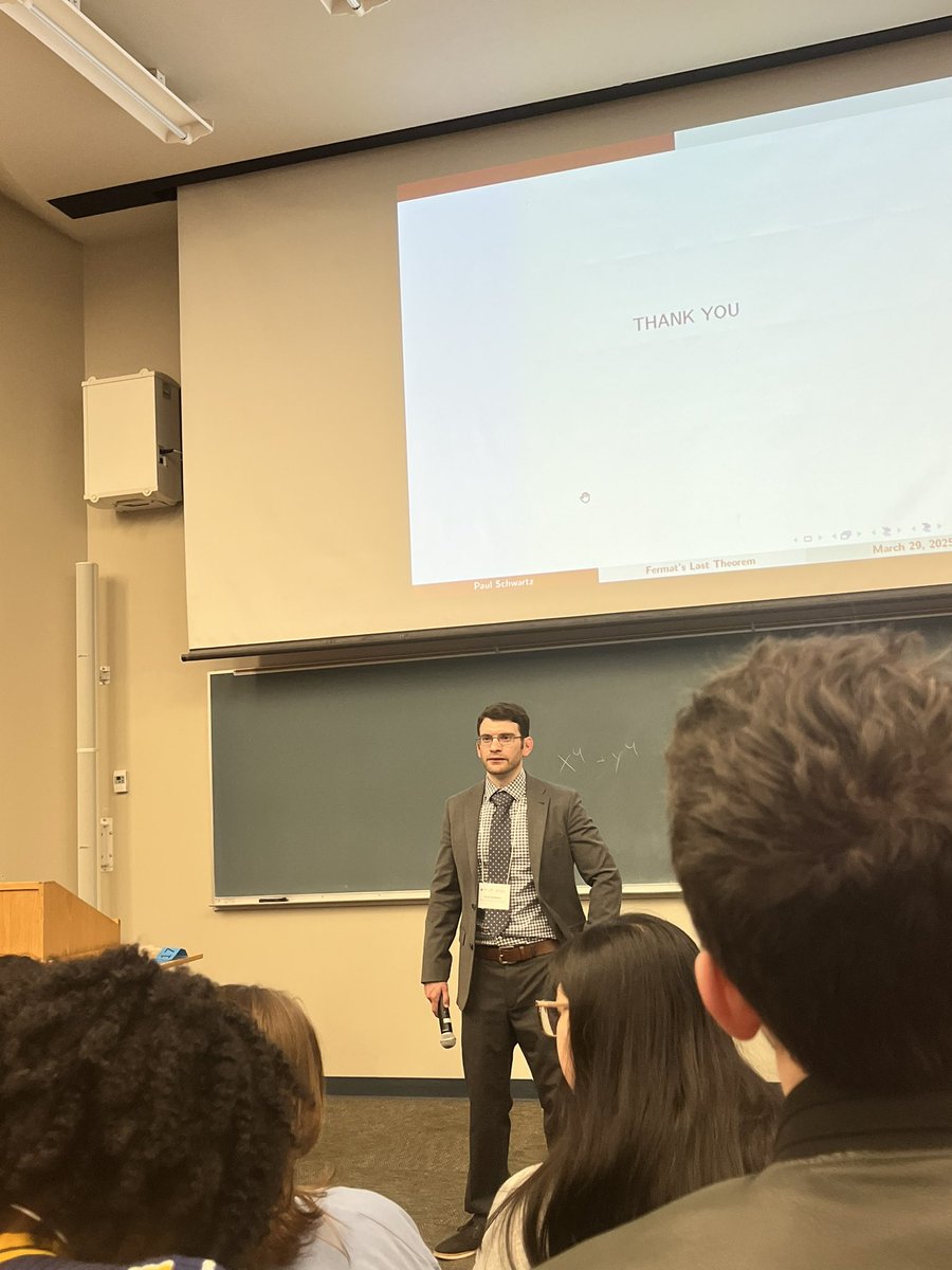 What a journey through the history of Fermat’s Last Theorem. Awesome talk by Paul Schwartz