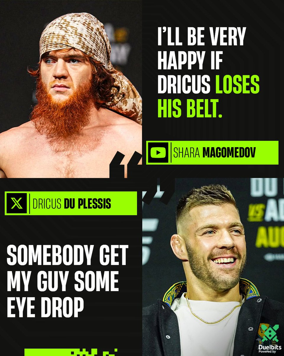 Dricus Du Plessis responds to Shara’s comment. Dricus of course did not hold back! 👀🤣

#UFC #MMA