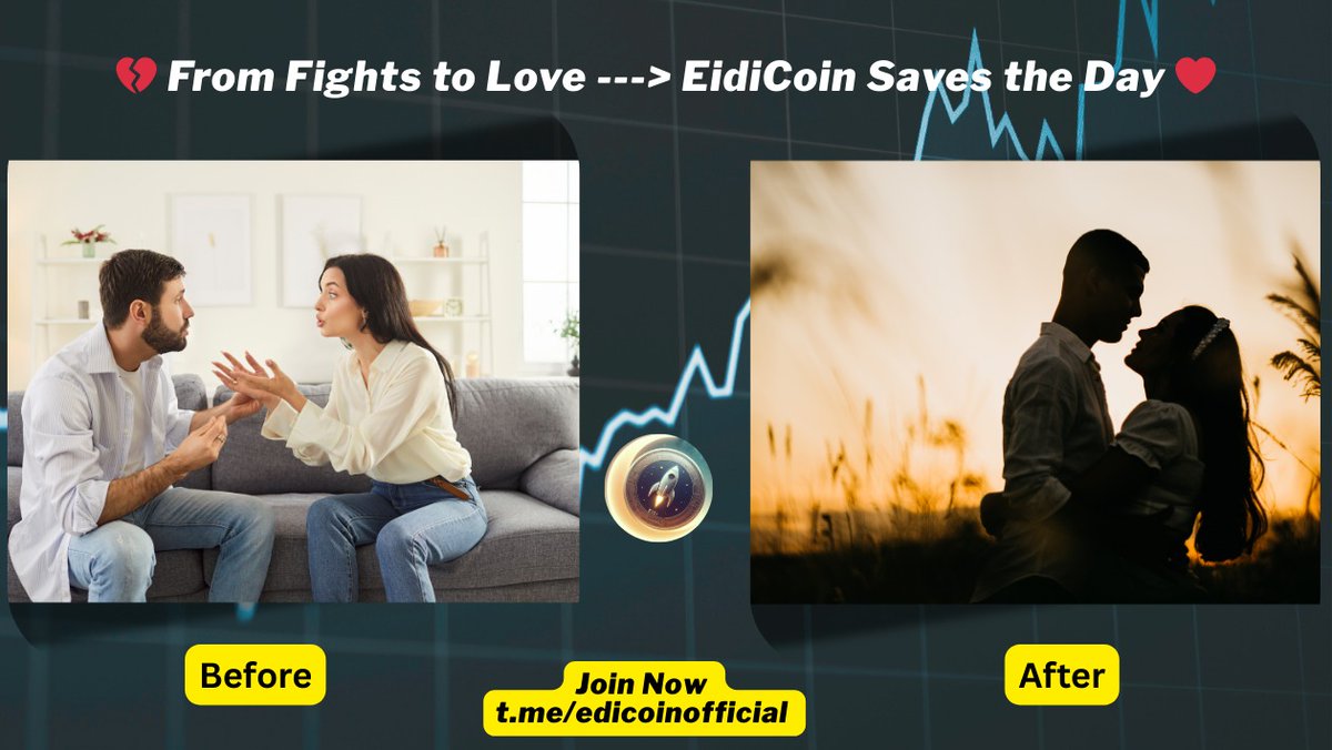 OfficialEidi's tweet photo. 💔 From Fights to Love—EidiCoin Saves the Day! ❤
😡 Before: "Where did all our money go?!"
💎 After EidiCoin Profits: "Let’s plan our dream vacation, love! 😍✈"

🚀 Smart investments bring happiness!

🔗 Join the Movement :
https://t.co/KGBTeXrwIJ
https://t.co/1hBVjujcQ1

#EidiCoin #Crypto #Solana #memecoin #CryptoNews #cryptocurrency #HODL #CryptoCommunity