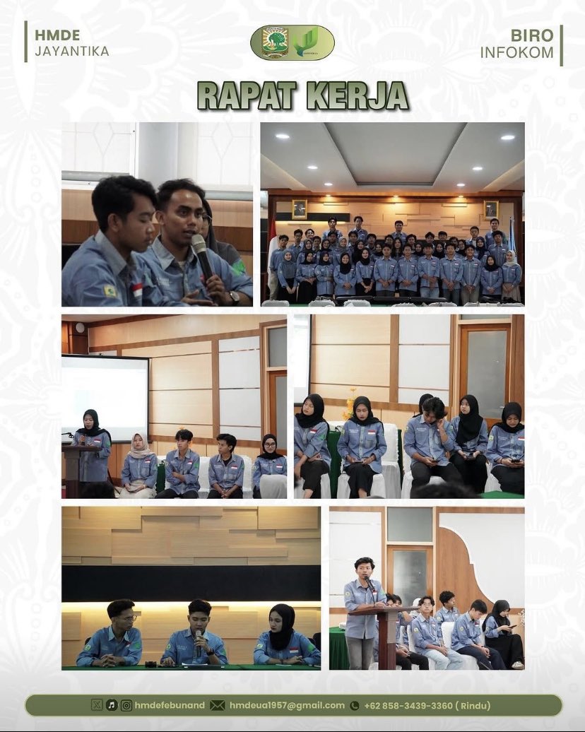 [PRESS RELEASE PELANTIKAN AKBAR DAN RAKER HMDE 2025] 

Telah berlangsung pelantikan dan raker kepengurusan HMDE 2024/2025