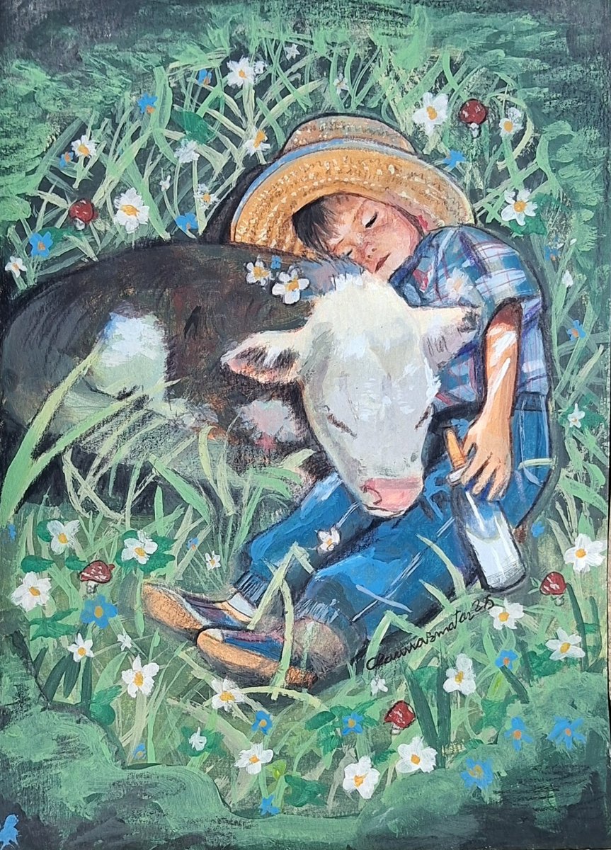 Finally finished ✨️🌿
#gouache #painting #artmoots #arttwt