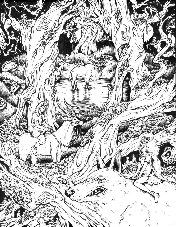 Larkdrawsstuff's tweet photo. Another studio ghibli drawing made with some humans hands :) https://t.co/khDZlu4RTx