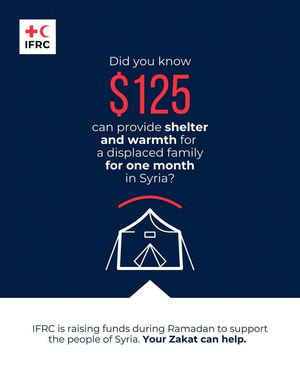 As Ramadan comes to an end, the @IFRC continues to raise funds to support the people of #Syria.

Your Zakat can still make a real difference.
Help us bring hope and relief to those who need it most.

Donate today: bit.ly/3OZsTvq
