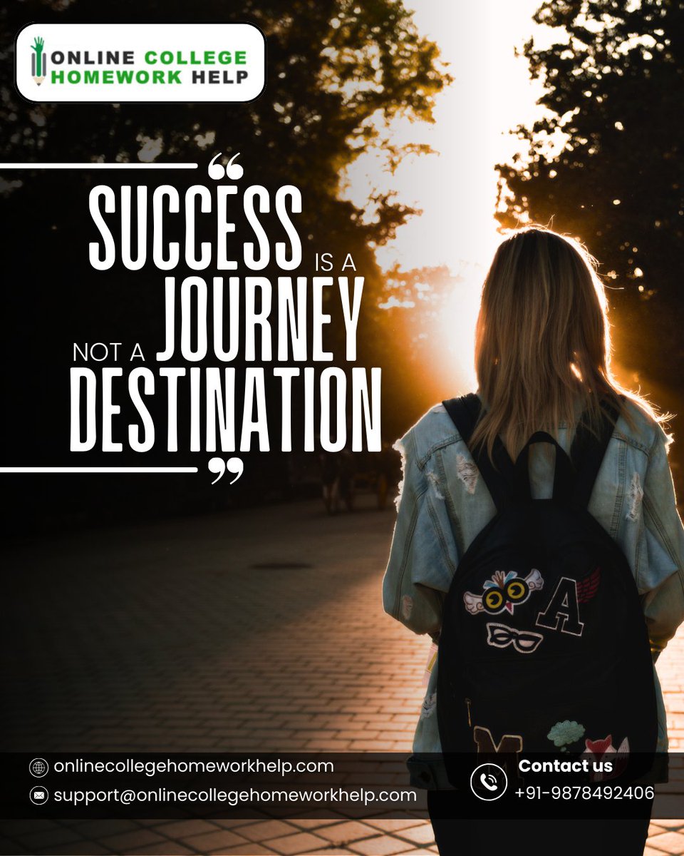 Onlinechwhelp's tweet image. 🌟 Success is a Journey, Not a Destination! 🌟
✅WhatsApp:- +91-9878492406
📩Email:- support@onlinecollegehomeworkhelp.com
🌐Visit:- onlinecollegehomeworkhelp.com
#onlinecollegehomeworkhelp #SuccessJourney #KeepLearning #StudySmart #StudentSuccess #Motivation #Inspiration #Quotes