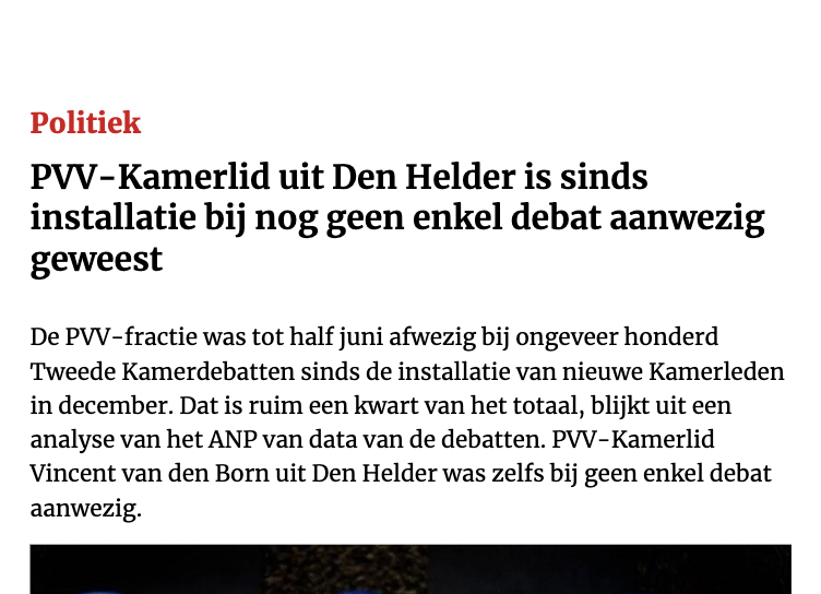 En wij maar betalen...