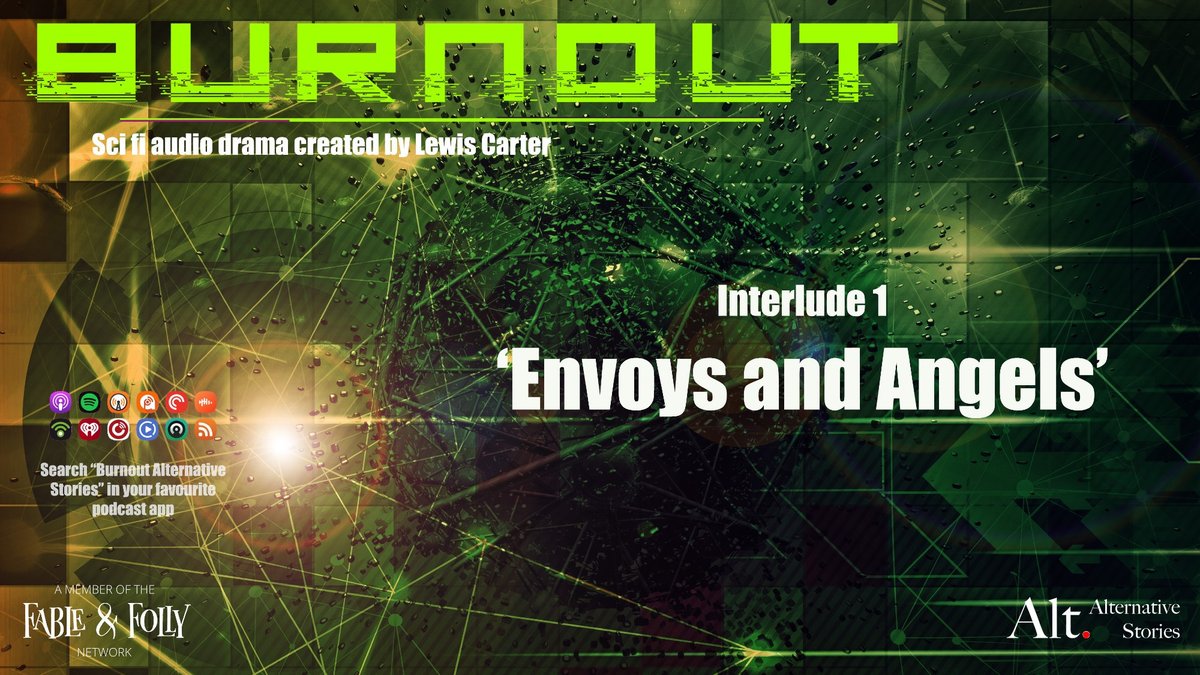 A new slice of our #cyberpunk #audiodrama Burnout on your feeds today!  We spend more time with the mysterious envoys in this interlude   Listen / subscribe free by searching "Burnout Alternative Stories" or click the link below pod.link/1798982875